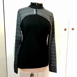 Reebok Black & Heather Grey 1/4 Zip Pullover